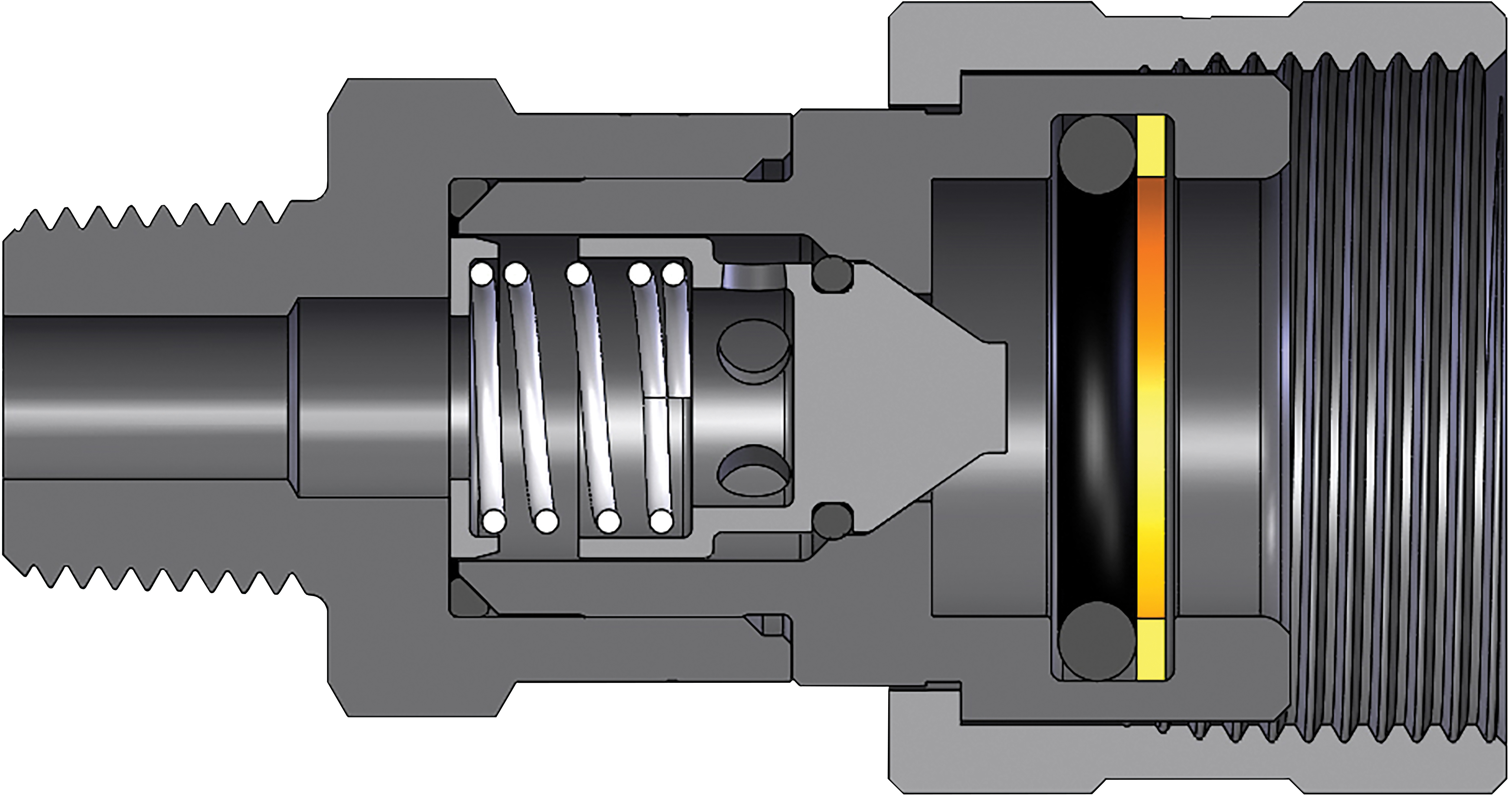 DQC T-SERIES MALE NPTF POPPET COUPLER